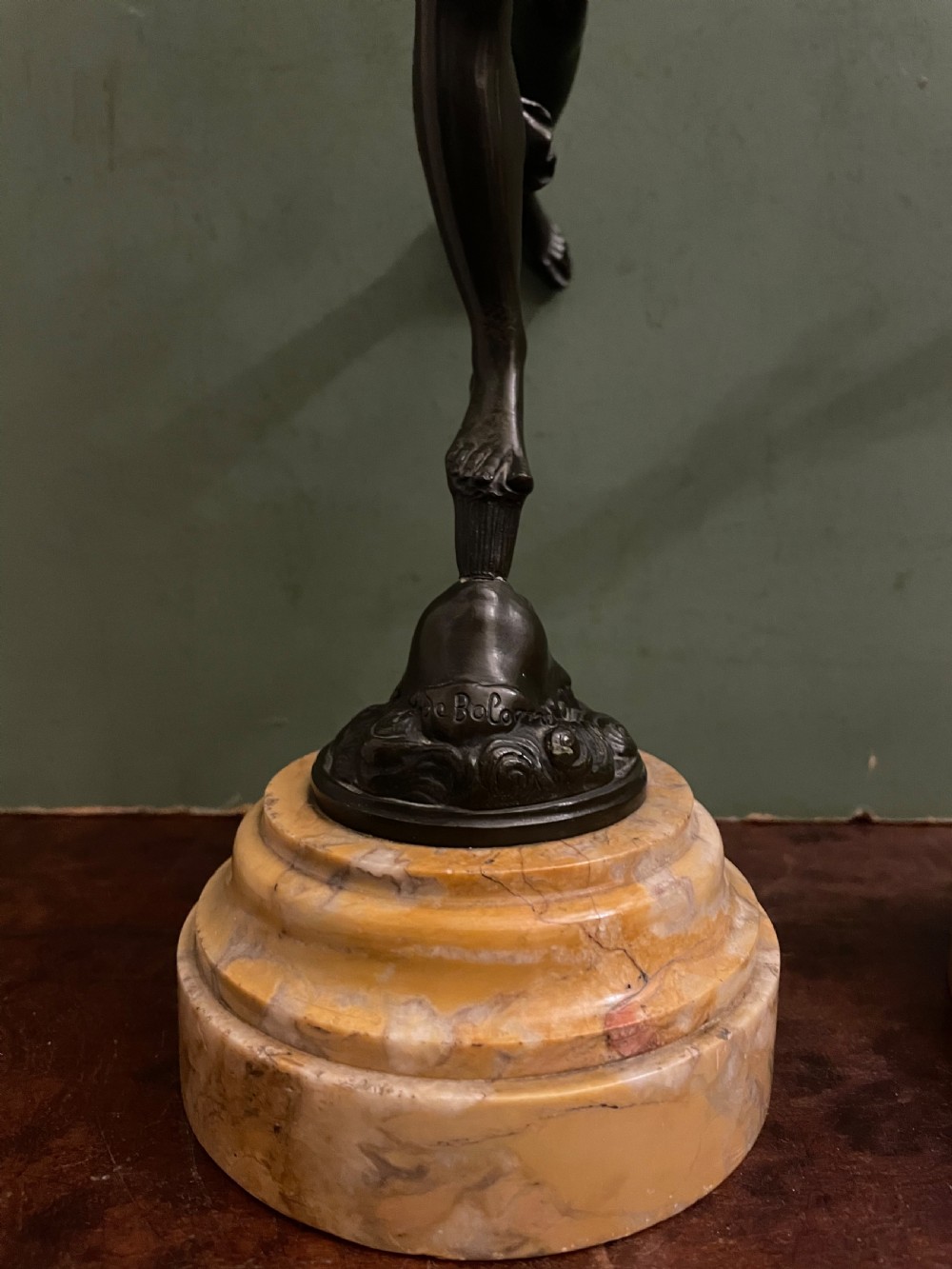 Pair of finely cast C19th ‘Grand Tour’ souvenir classical bronze statuettes of “Mercury” and “Fortuna” , after Giambologna. View XXII