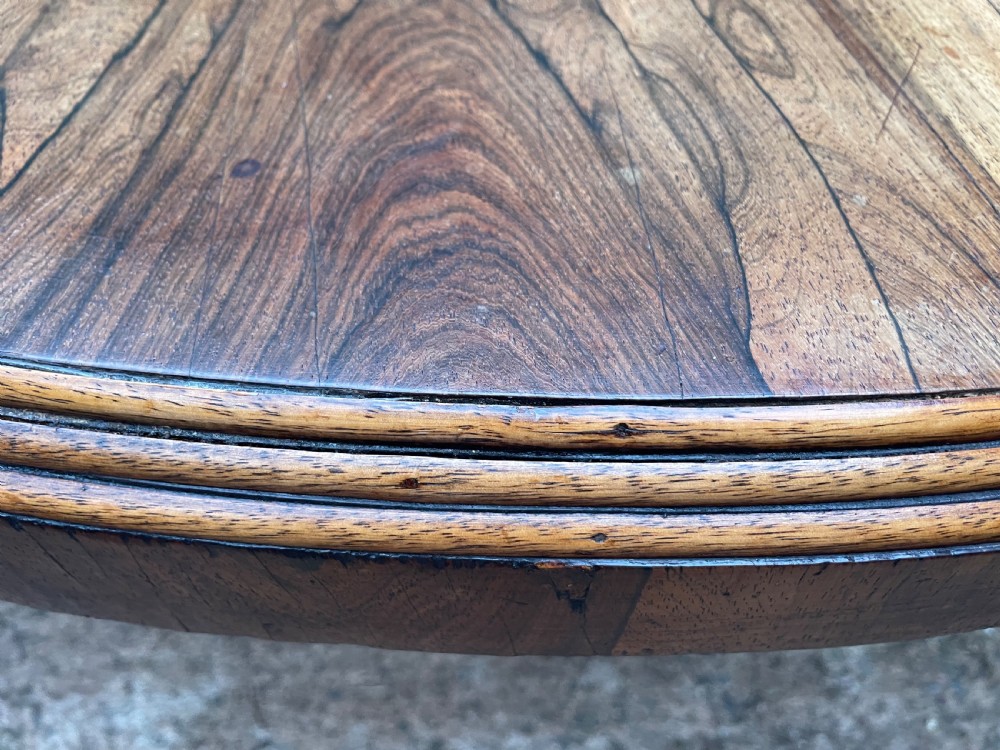 Large early C19th George IV period 60” diameter rosewood dining or centre table .  View III