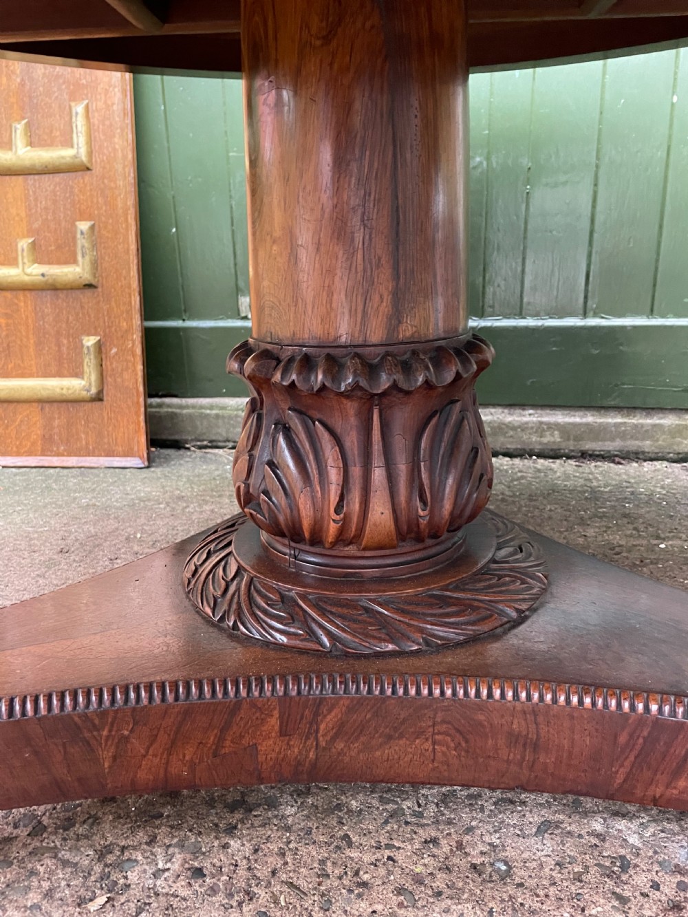 Large early C19th George IV period 60” diameter rosewood dining or centre table .  View IV