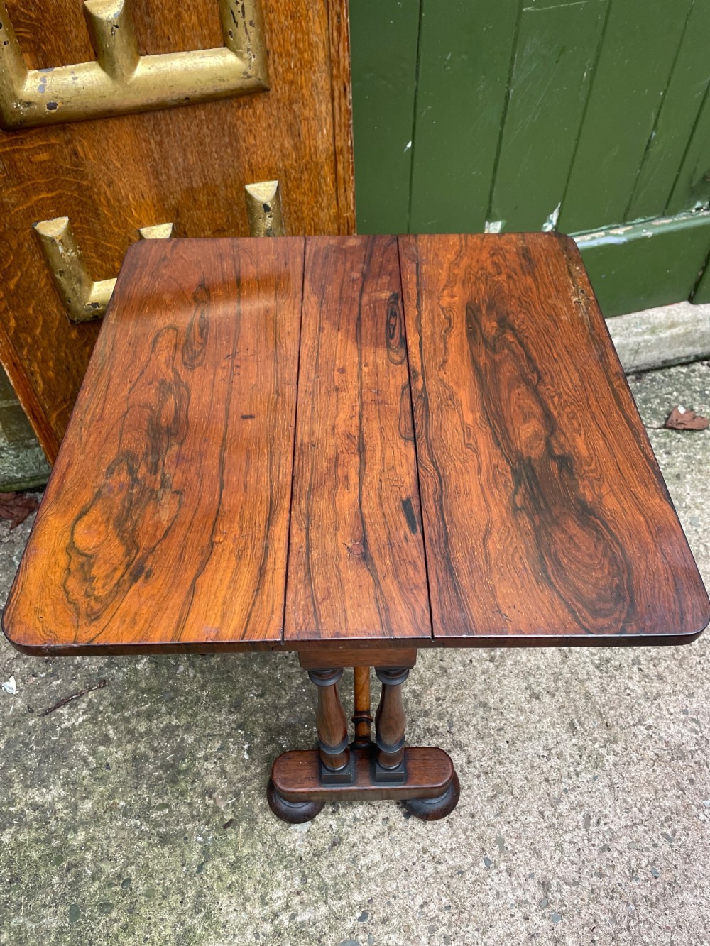 Early C19th George IV period miniature rosewood rectangular drop-leaf ‘Sutherland’ table by Gillows of Lancaster.  View V