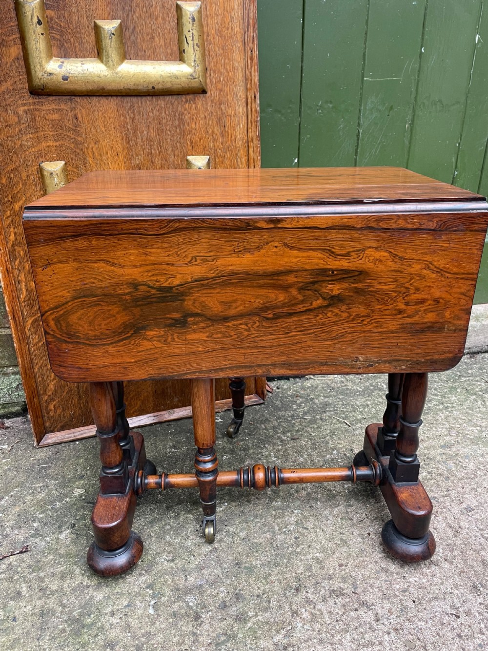 Early C19th George IV period miniature rosewood rectangular drop-leaf ‘Sutherland’ table by Gillows of Lancaster.  View VI