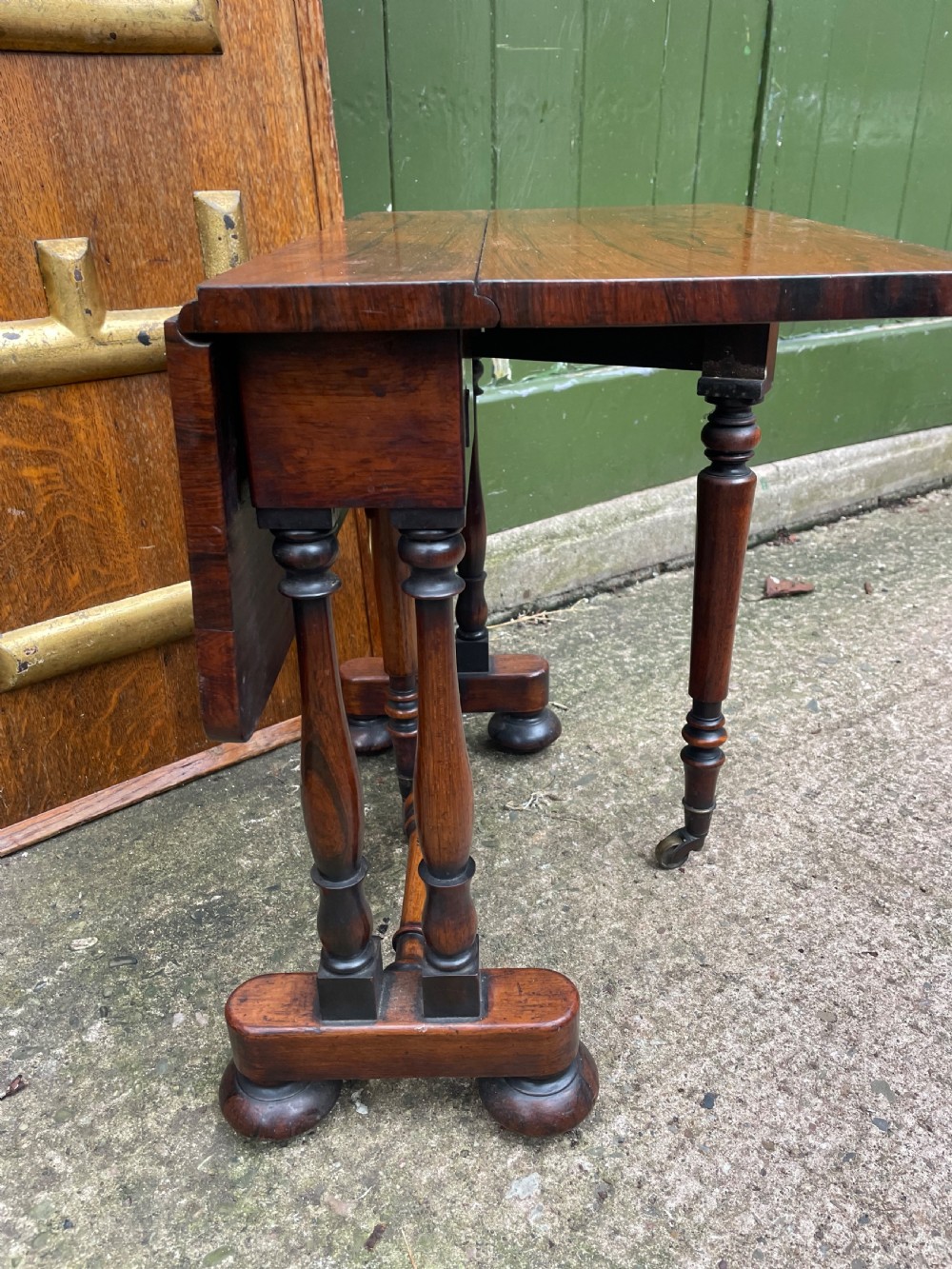 Early C19th George IV period miniature rosewood rectangular drop-leaf ‘Sutherland’ table by Gillows of Lancaster.  View VII