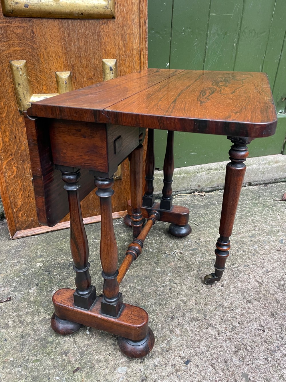 Early C19th George IV period miniature rosewood rectangular drop-leaf ‘Sutherland’ table by Gillows of Lancaster.  View VIII