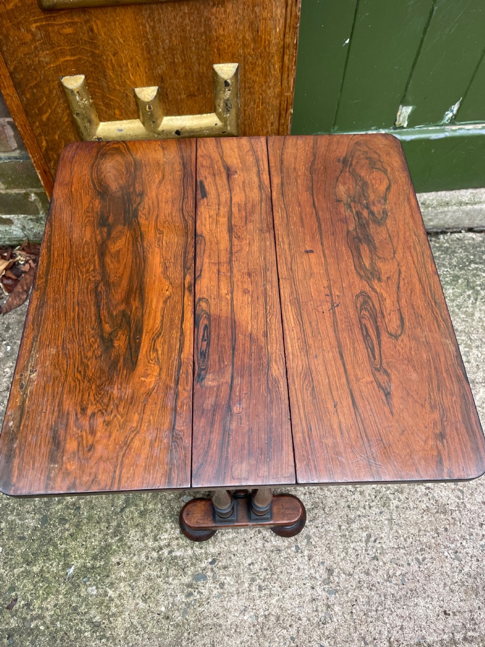 Early C19th George IV period miniature rosewood rectangular drop-leaf ‘Sutherland’ table by Gillows of Lancaster.  View IX