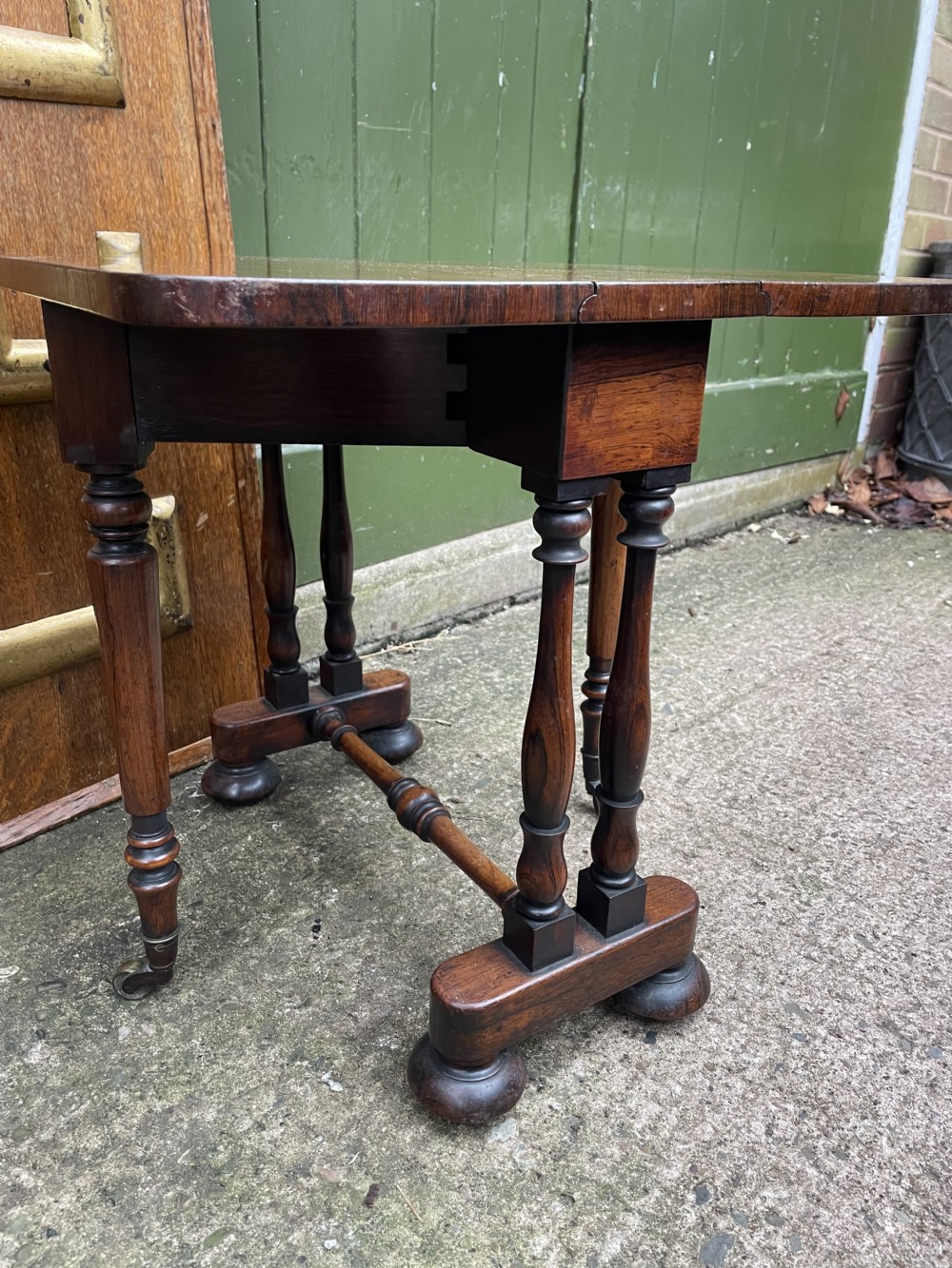 Early C19th George IV period miniature rosewood rectangular drop-leaf ‘Sutherland’ table by Gillows of Lancaster.  View XII