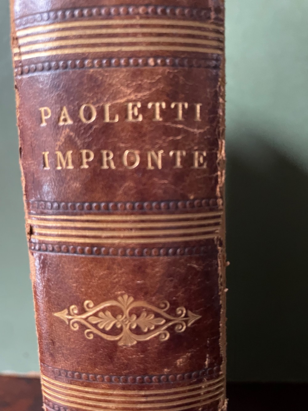 Mid C19th Italian ‘Grand Tour’ souvenir double-sided faux book containing a selection of various plaster intaglios by Paoletti. View XXI