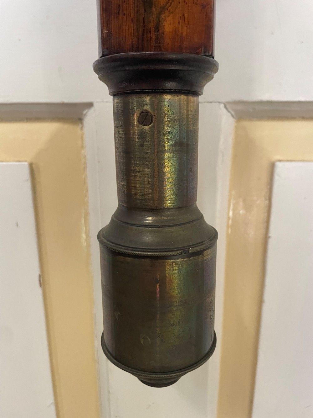 Early C19th rosewood-cased brass-mounted marine ‘stick’ barometer signed by Stebbing & Son of Portsmouth  View IV