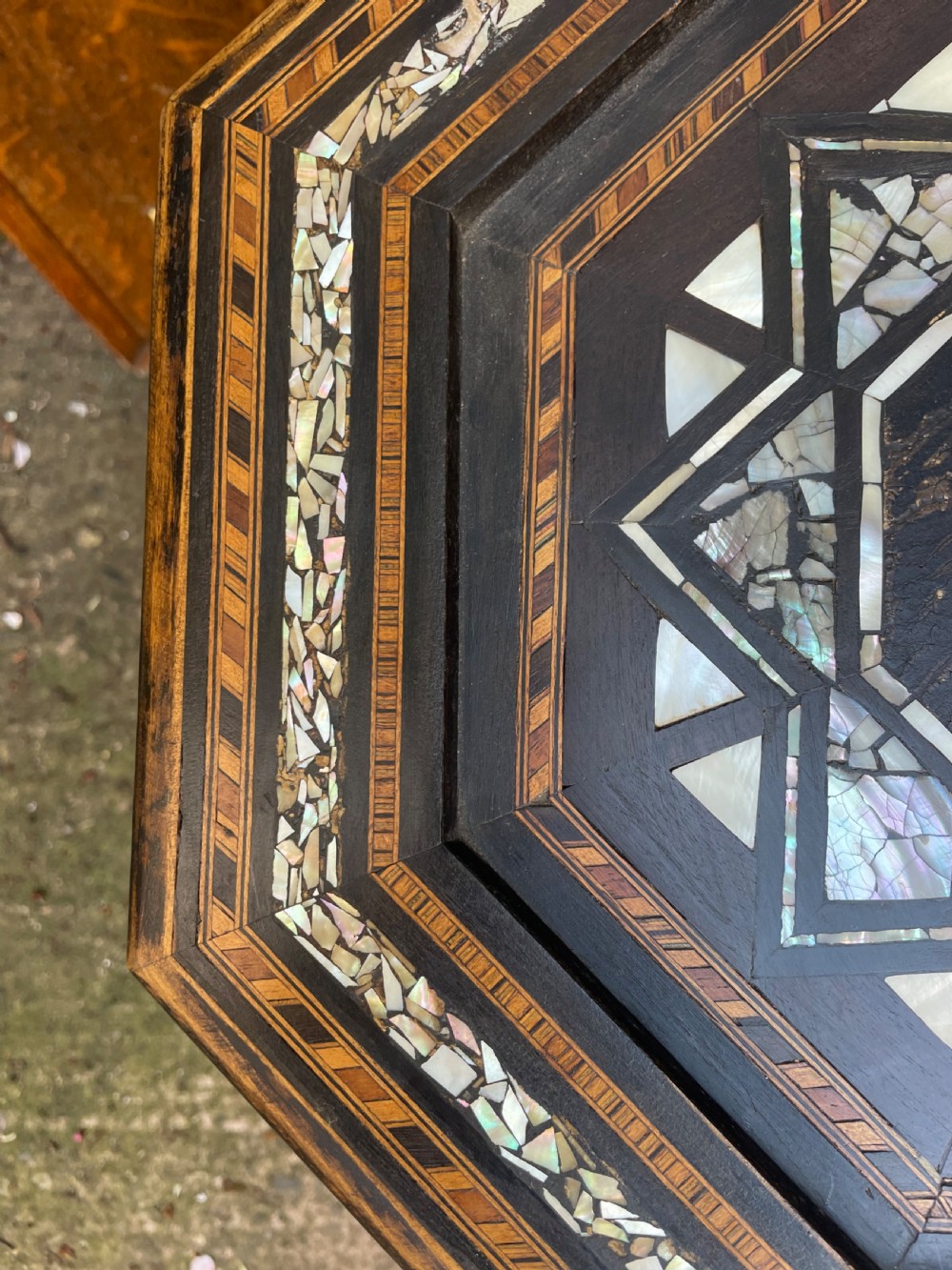 Late C19th ‘Ottoman’ style or Levantine octagonal nacre-shell inlaid occasional table. View VII