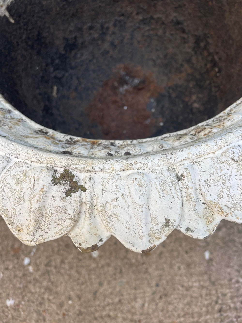 Pair of mid C19th cast-iron garden or terrace vases . View IV
