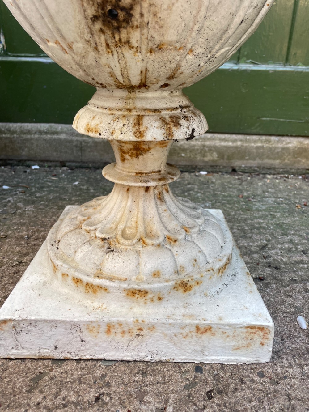 Pair of mid C19th cast-iron garden or terrace vases . View VII