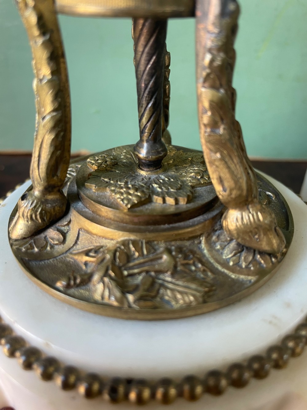 Pair of late C19th ormolu bronze mounted white marble reversible cassolettes in the Louis XVI taste . View XVI