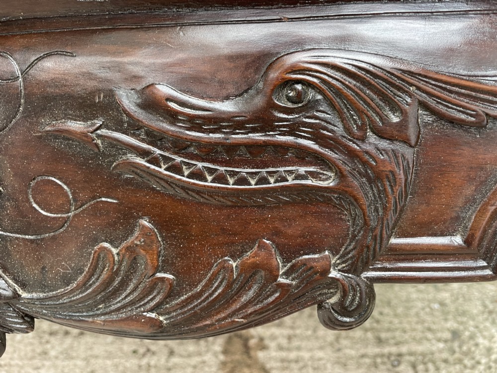 C19th Irish carved mahogany side table in the mid C18th George II period style. View XX