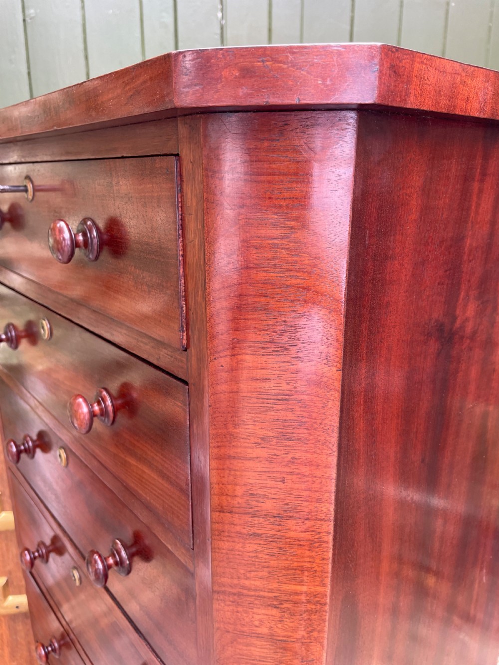 Fine quality early C19th George IV period mahogany pedestal chest of 8 drawers. View VI
