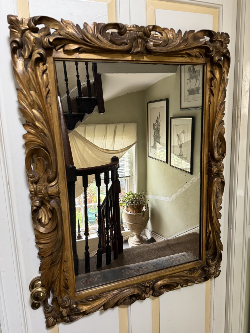 Late C18th Italian Florentine design carved giltwood framed mirror of larger scale and proportions. View XVI