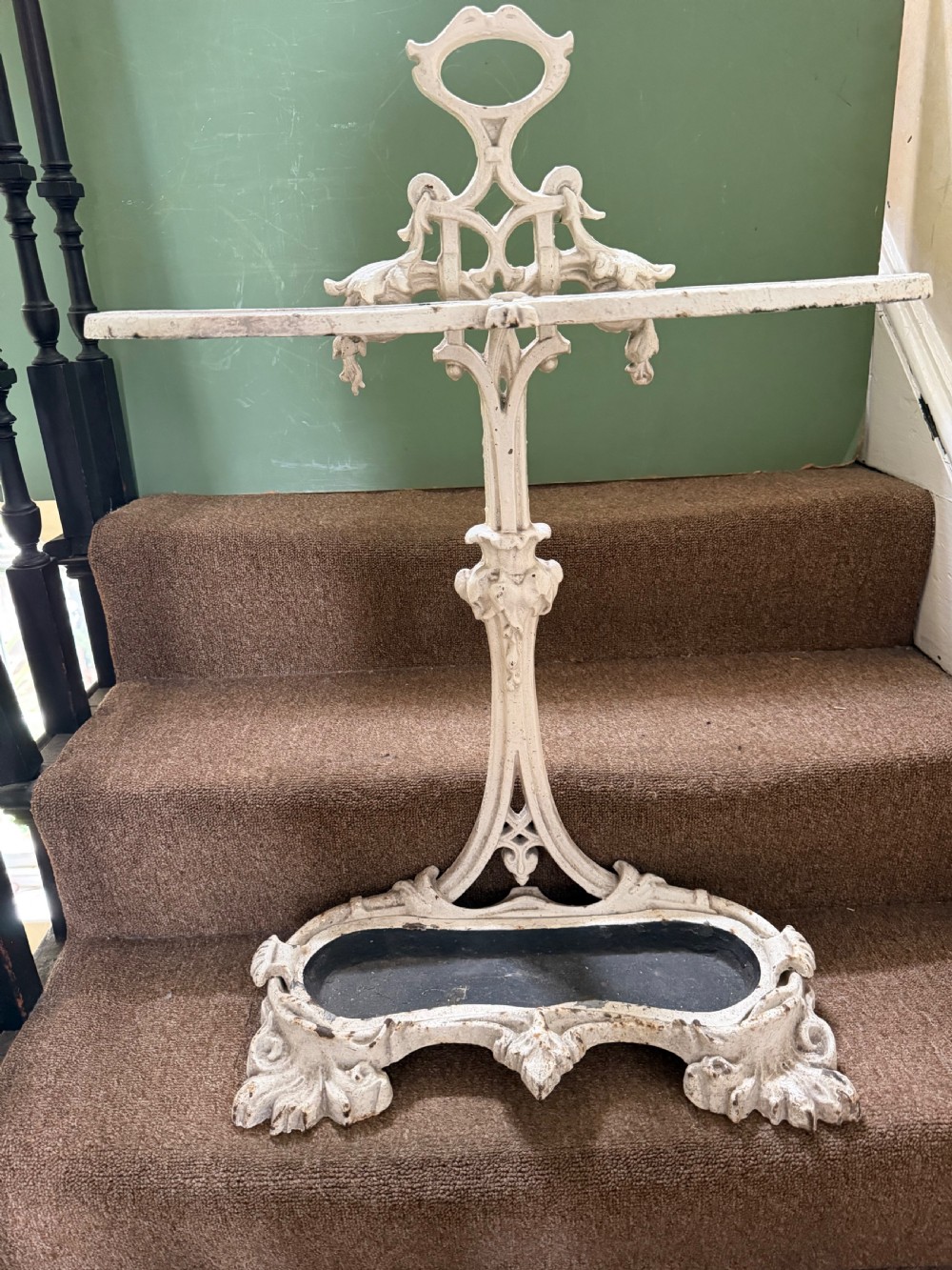 Mid C19th cast-iron stick and umbrella stand by Coalbrookdale.