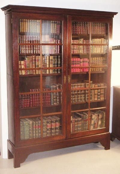 George II Oak Glazed Bookase