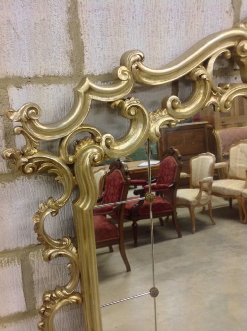 LARGE SILVER GILT MIRROR - ADDITIONAL PHOTO 1