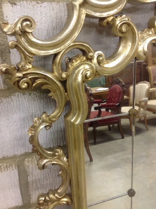 LARGE SILVER GILT MIRROR - ADDITIONAL PHOTO 2