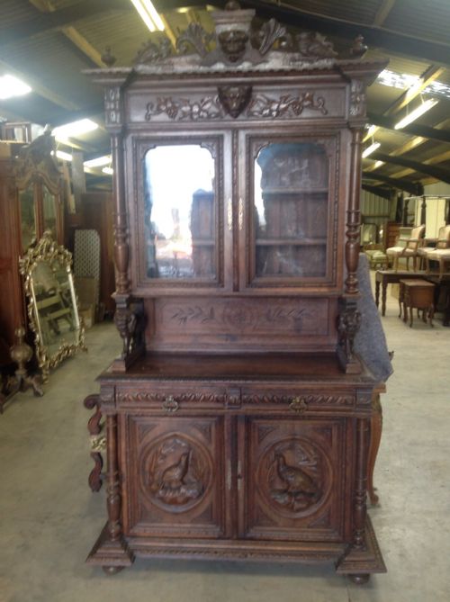 hunting sideboard - CATEGORY: ANTIQUE SIDEBOARDS - DATED 1870