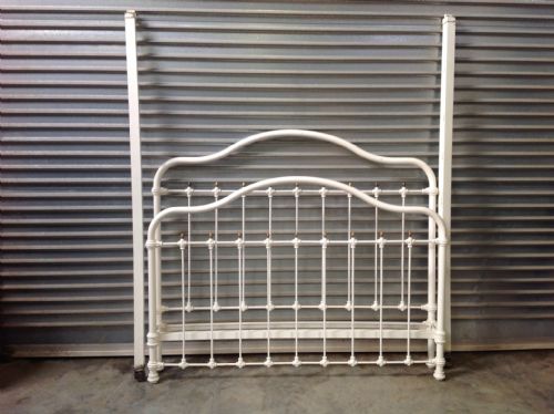 king size brass and iron bed - CATEGORY: ANTIQUE BEDS - DATED 1880