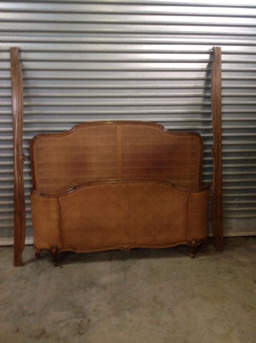 king size cane bed - CATEGORY: ANTIQUE BEDS - DATED 1920