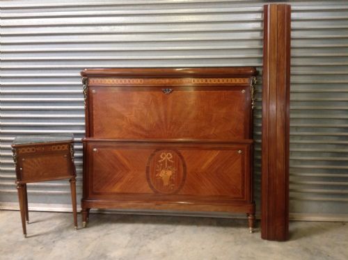 king size empire style french bed - CATEGORY: ANTIQUE BEDS - DATED 1890