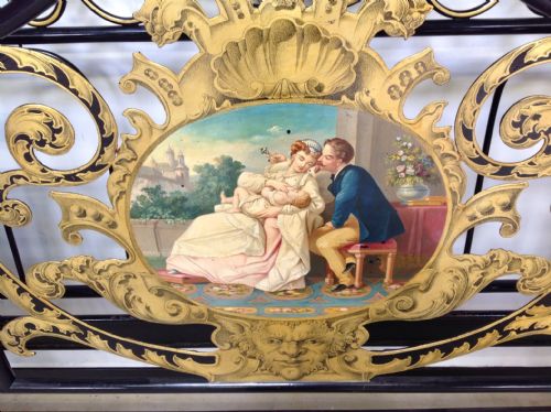 PAINTED ITALIAN MARRIAGE BED - ADDITIONAL PHOTO 1