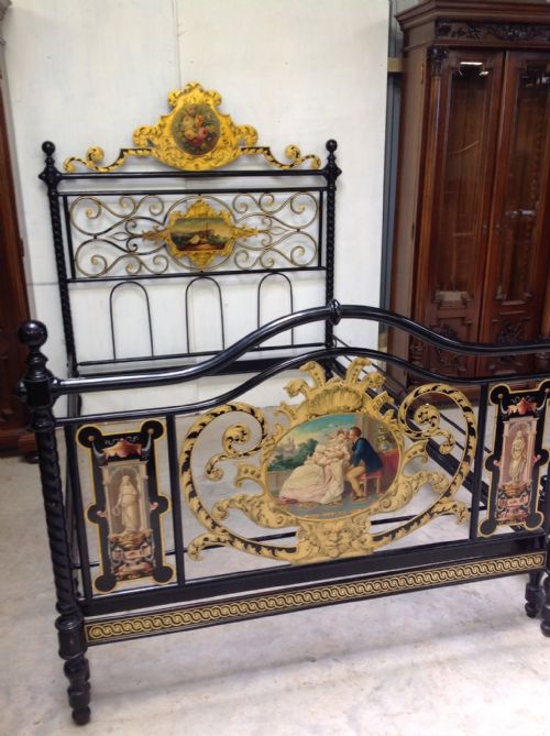 PAINTED ITALIAN MARRIAGE BED - ADDITIONAL PHOTO 9