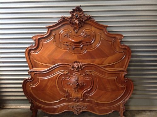 french walnut bed - CATEGORY: ANTIQUE BEDS - DATED 1890