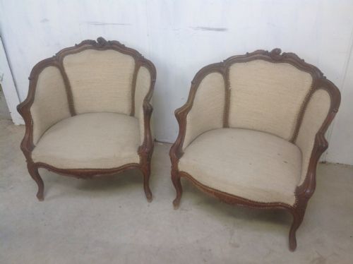 pair of walnut armchairs - CATEGORY: ANTIQUE CHAIRS - DATED 1890