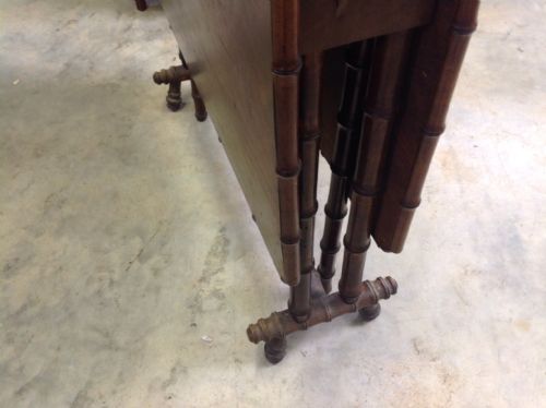 FAUX BAMBOO DROP LEAF TABLE - ADDITIONAL PHOTO 1