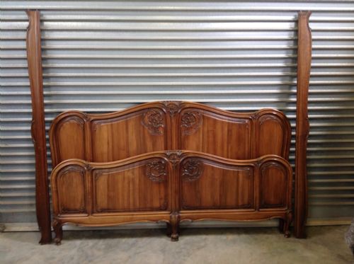 super king size walnut french bed - CATEGORY: ANTIQUE BEDS - DATED 1900