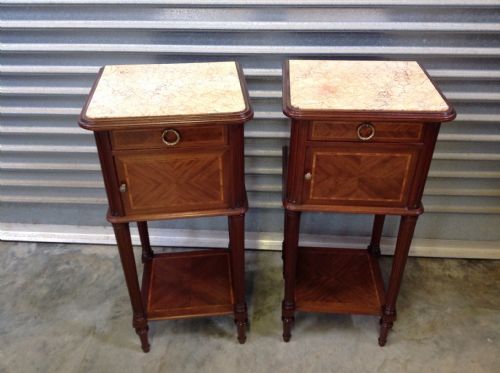 pair of nightstands - CATEGORY: ANTIQUE CABINETS - DATED 1900