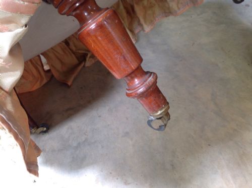 PAIR OF FRENCH TUB CHAIRS AND MATCHING ROUND STOOL - ADDITIONAL PHOTO 4
