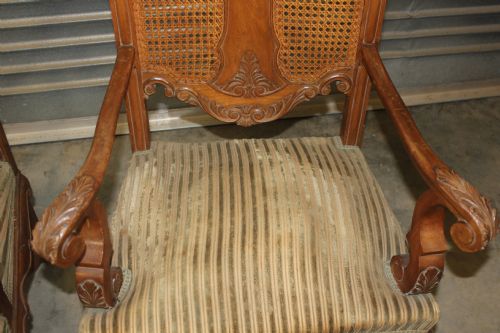 SET OF 8 WALNUT CHAIRS - ADDITIONAL PHOTO 2