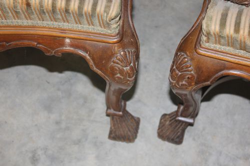 SET OF 8 WALNUT CHAIRS - ADDITIONAL PHOTO 3