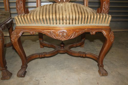 SET OF 8 WALNUT CHAIRS - ADDITIONAL PHOTO 4