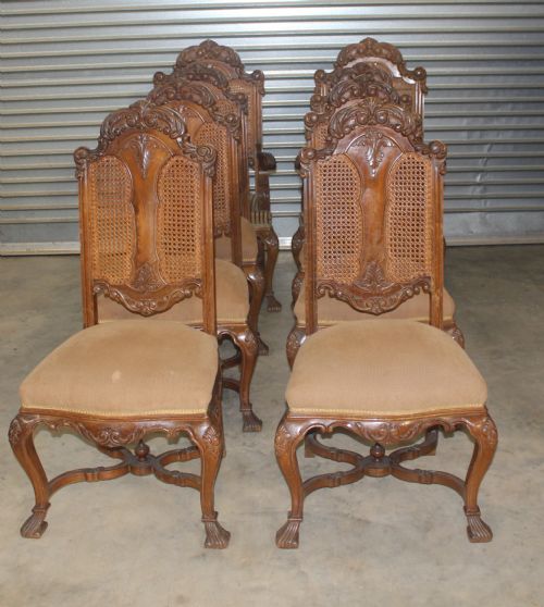 SET OF 8 WALNUT CHAIRS - ADDITIONAL PHOTO 6