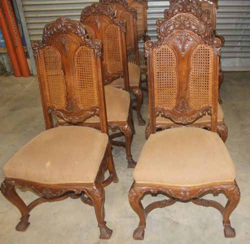 SET OF 8 WALNUT CHAIRS - ADDITIONAL PHOTO 7