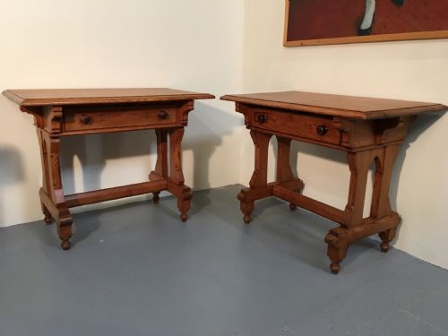 Pair Scottish Gothic Side Tables