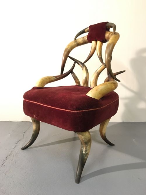 Rare Large Scottish Horn Chair