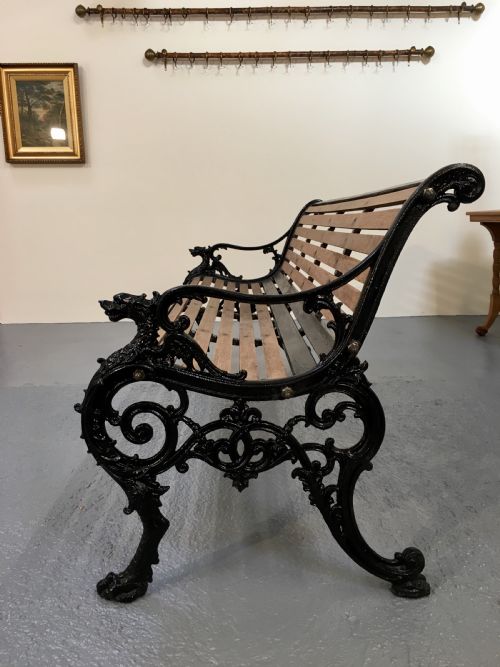 Rare Andrew Mclaren Cast Iron Garden Bench