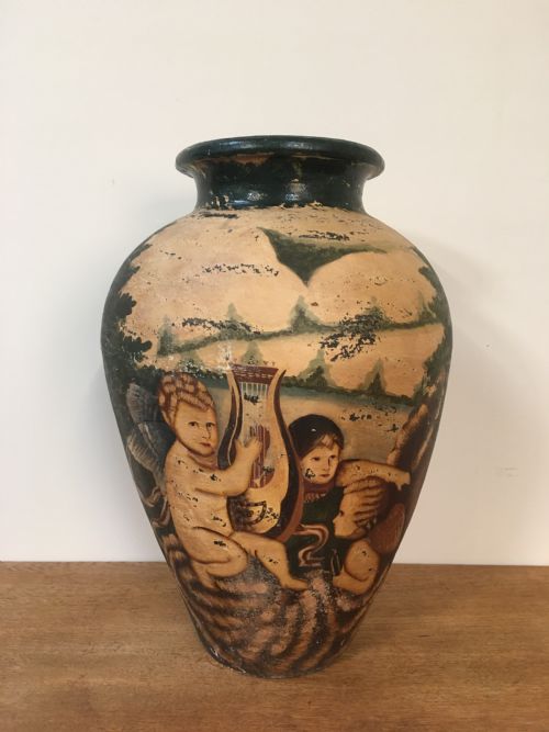 Huge Decorated Terracotta Urn