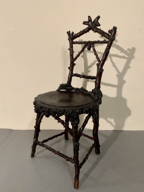 Rare Primitive Hedgerow Chair