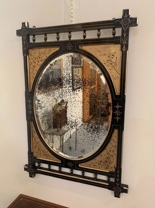 Large Aesthetic Mirror with Distressed Plate