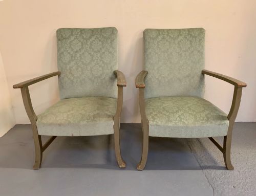 Pair Rowley Gallery Open Armchairs