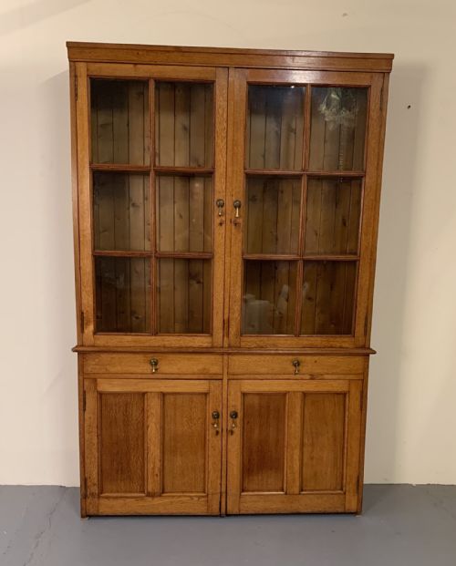 Superb Oak Glazed Cupboard