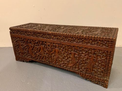 Good Anglo Indian Carved Box