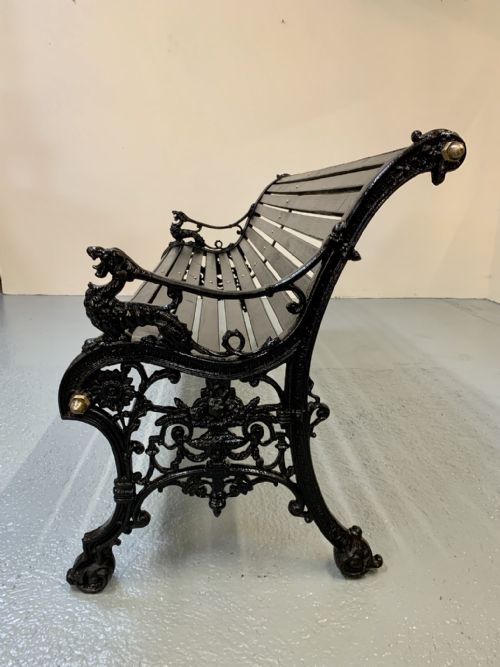 Fine Cast Iron Garden Bench