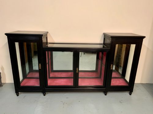 Good Ebonised Display Cabinet